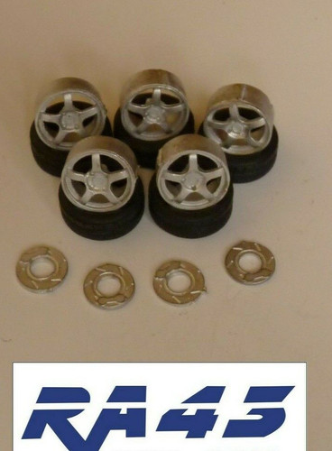 Set ruote cerchi gomme - 1/43,