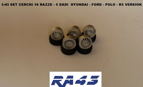 Set ruote cerchi gomme - 1/43,